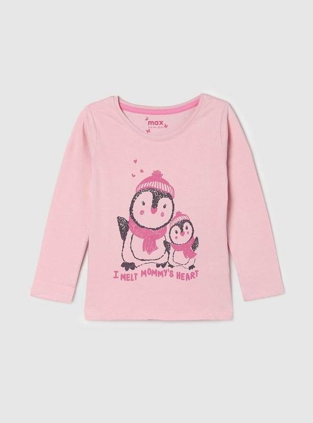 Girls Graphic Printed T-shirt - Pack of 2