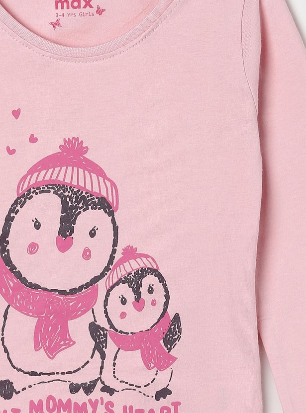 Girls Graphic Printed T-shirt - Pack of 2
