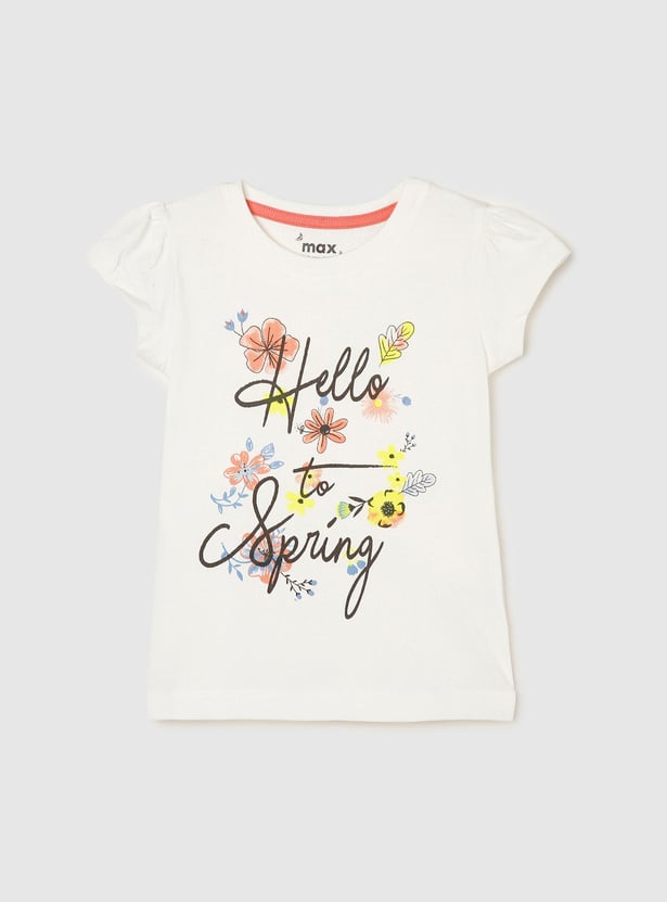 Girls Graphic Printed T-shirt - Pack of 5