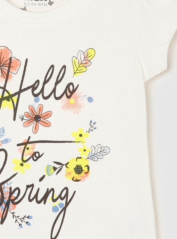 Girls Graphic Printed T-shirt - Pack of 5