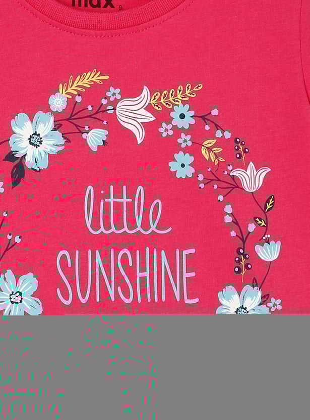 Girls Graphic Printed T-shirt - Pack of 5