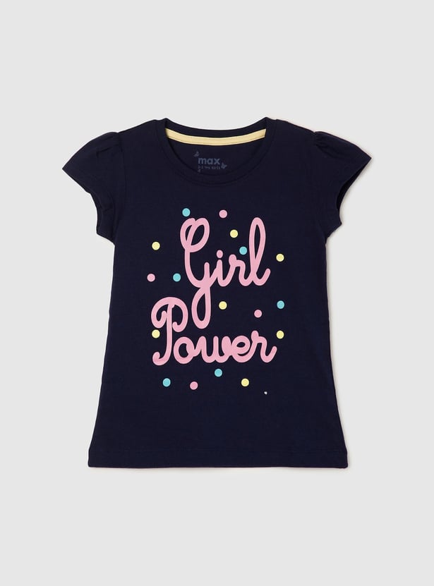 Girls Graphic Printed T-shirt - Pack of 5