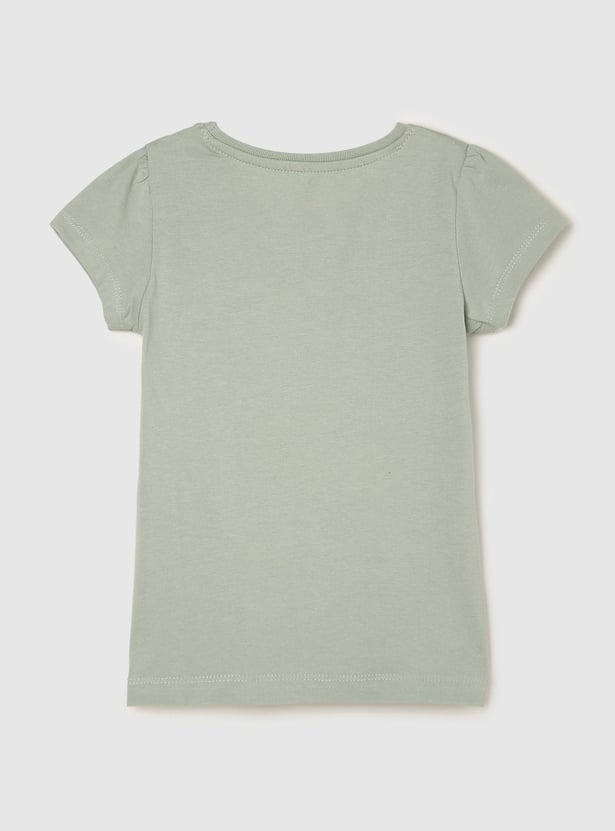Girls Printed Round Neck T-shirt - Pack of 3