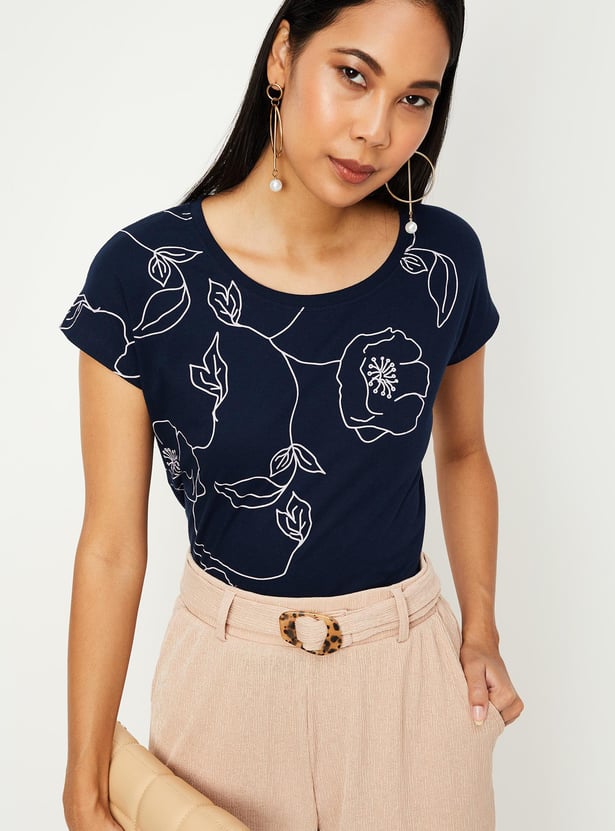 Women Printed Cotton T-shirt