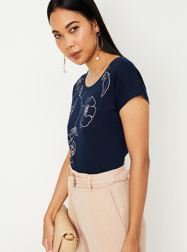 Women Printed Cotton T-shirt