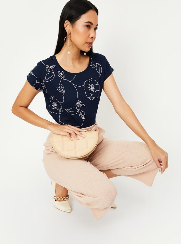 Women Printed Cotton T-shirt