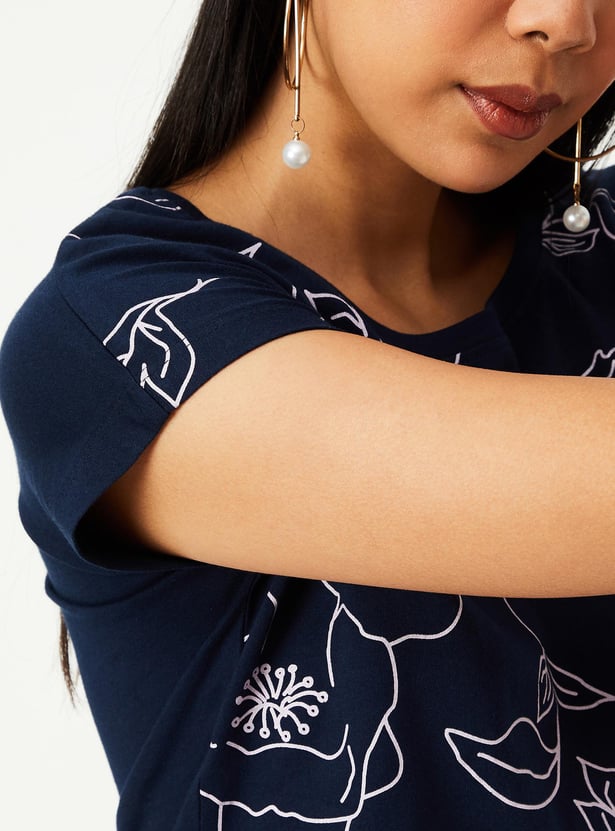 Women Printed Cotton T-shirt