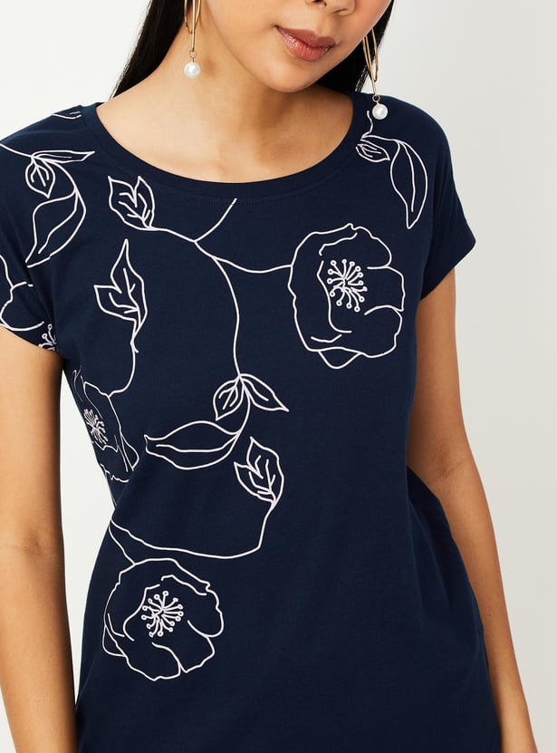 Women Printed Cotton T-shirt