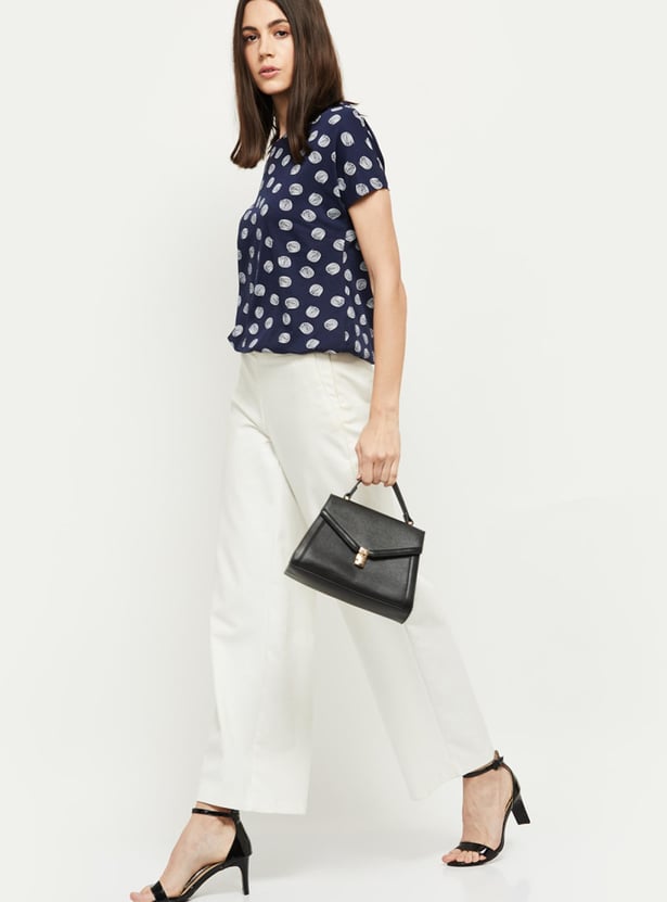 MAX Women Printed Round Neck T-shirt