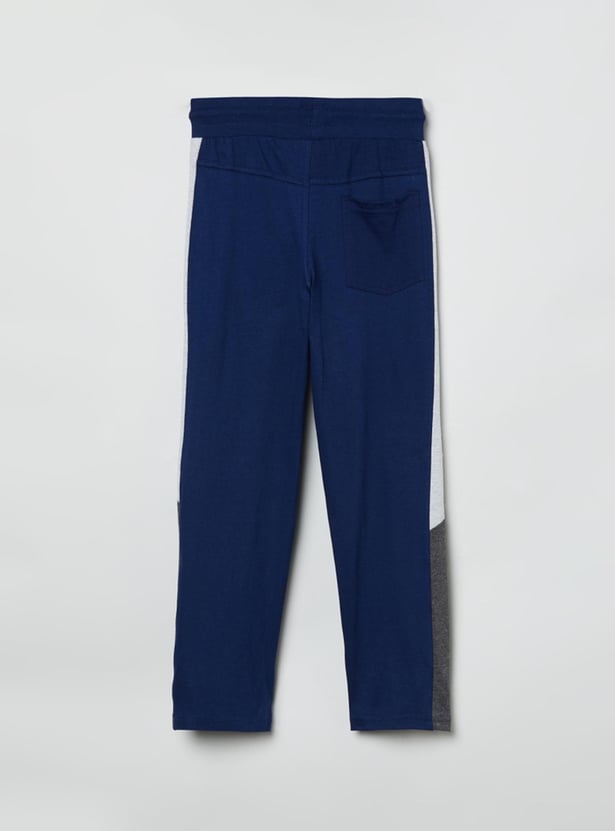 Boys Printed Full-Length Track Pants