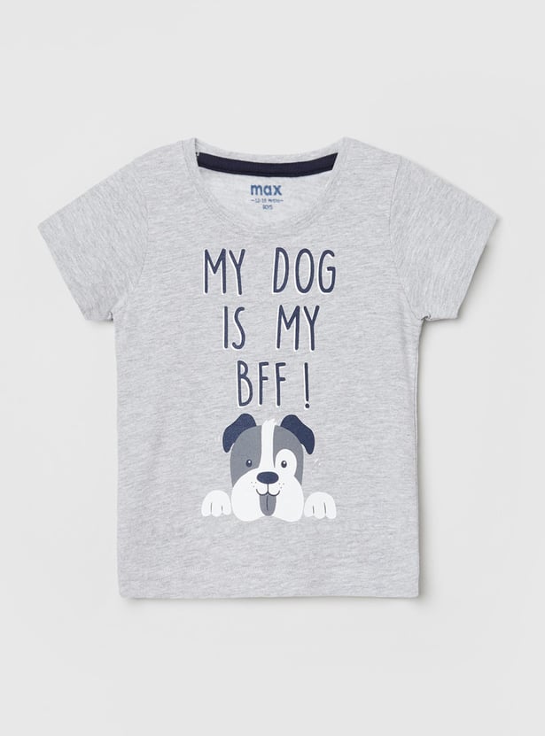 MAX Boys Printed Crew Neck T-shirts - Pack of 5