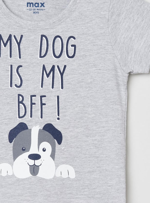 MAX Boys Printed Crew Neck T-shirts - Pack of 5