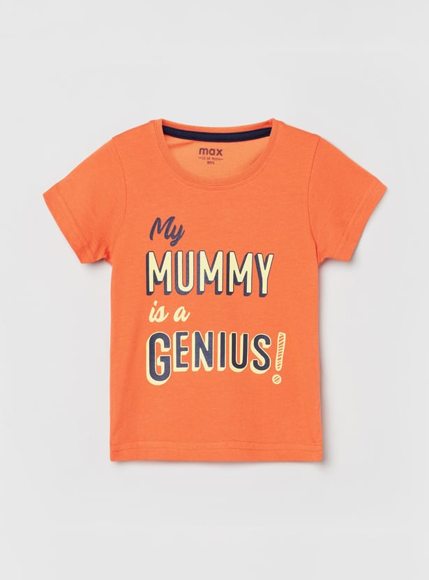 MAX Boys Printed Crew Neck T-shirts - Pack of 5