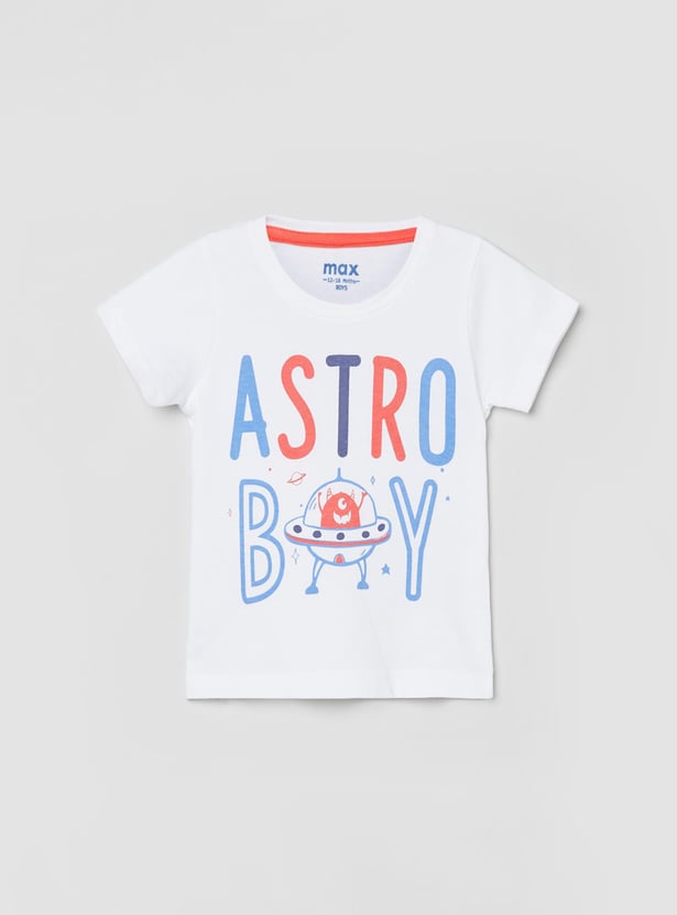 MAX Boys Printed Crew Neck T-shirts - Pack of 5