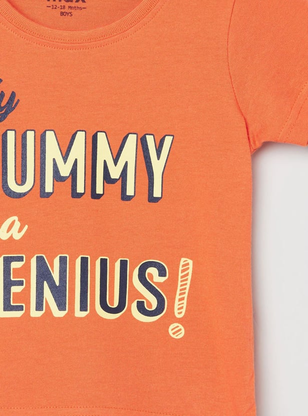 MAX Boys Printed Crew Neck T-shirts - Pack of 5