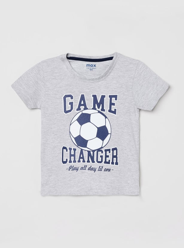 MAX Boys Printed Round Neck T-shirt - pack Of 5