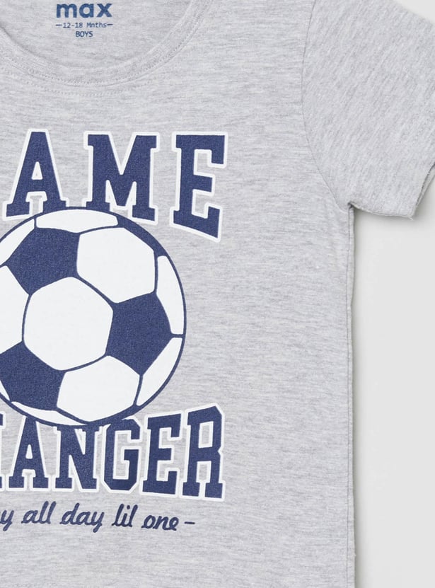 MAX Boys Printed Round Neck T-shirt - pack Of 5