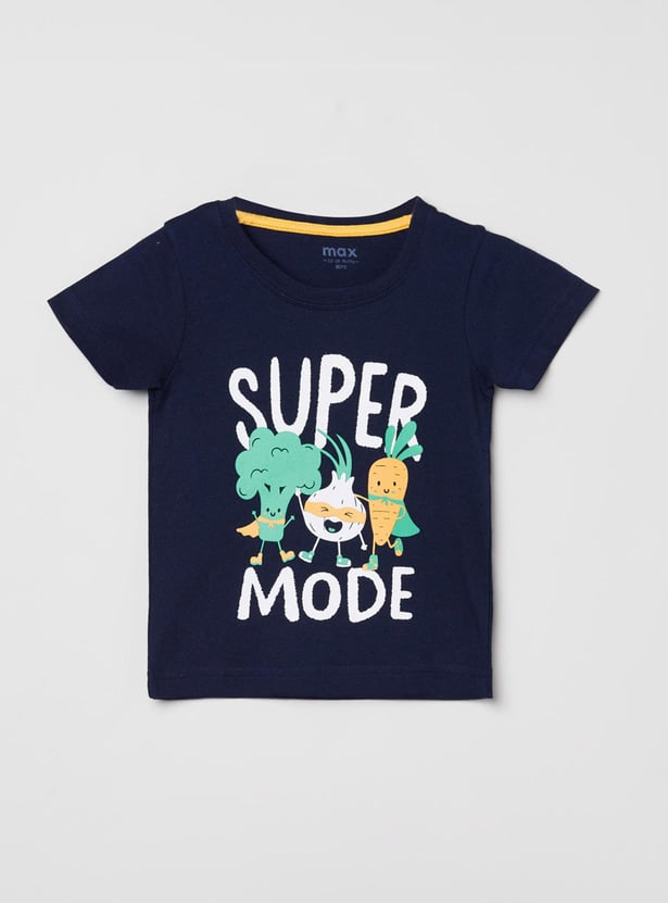 MAX Boys Printed Round Neck T-shirt - pack Of 5