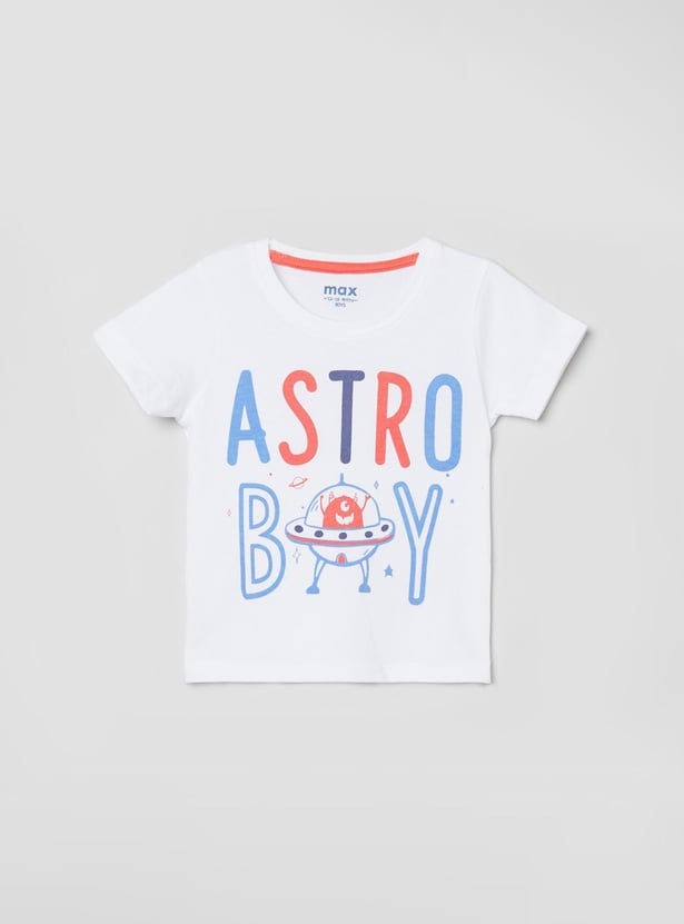 MAX Boys Printed Round Neck T-shirt - pack Of 5