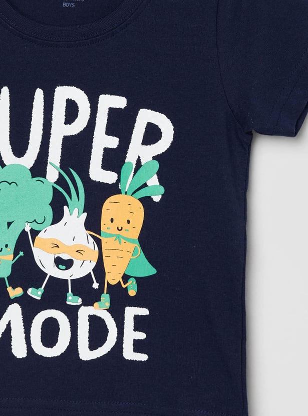 MAX Boys Printed Round Neck T-shirt - pack Of 5