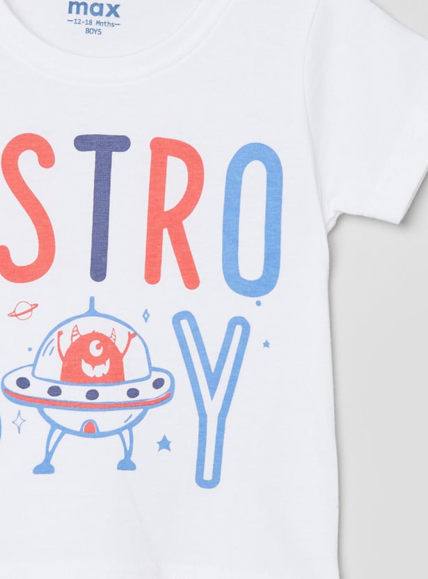 MAX Boys Printed Round Neck T-shirt - pack Of 5