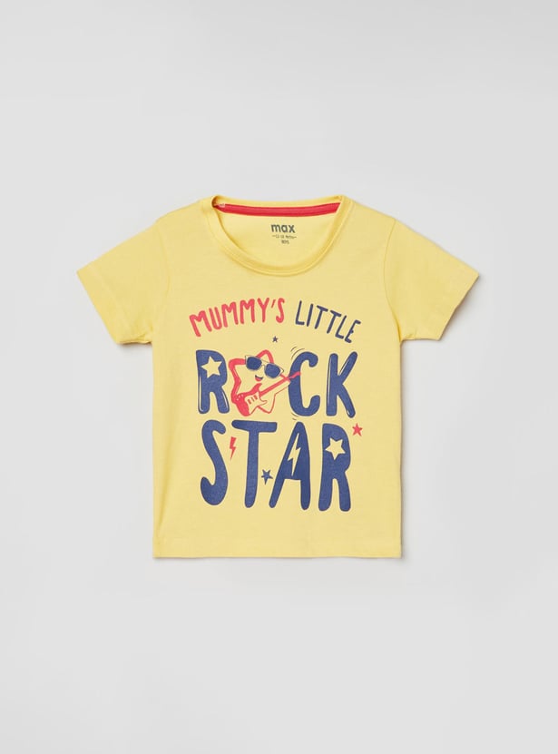 MAX Boys Printed Round Neck T-shirt - pack Of 5