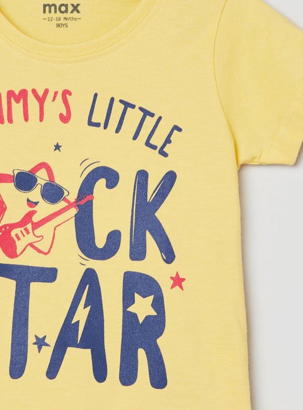 MAX Boys Printed Round Neck T-shirt - pack Of 5