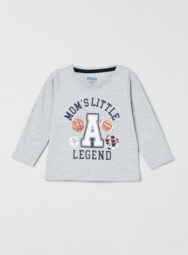 Boys Printed Crew Neck Full sleeves T-shirt