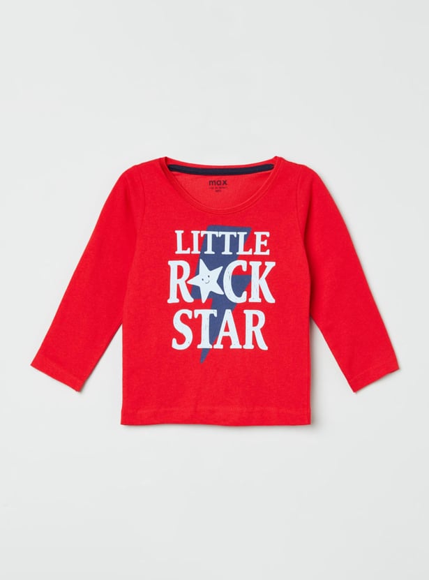 Boys Printed Crew Neck T-shirt