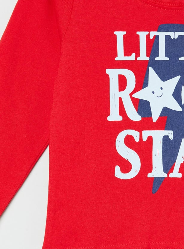 Boys Printed Crew Neck T-shirt
