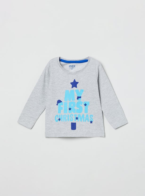Boys Printed Crew Neck T-shirt