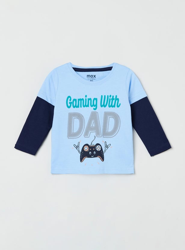 MAX Boys Printed Crew Neck T-shirt