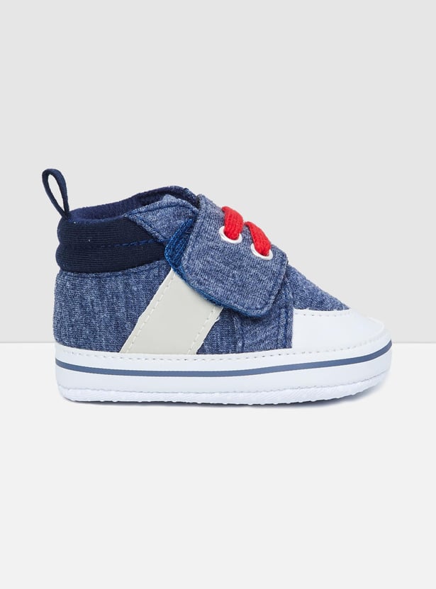 Boys Textured Velcro Strap Booties