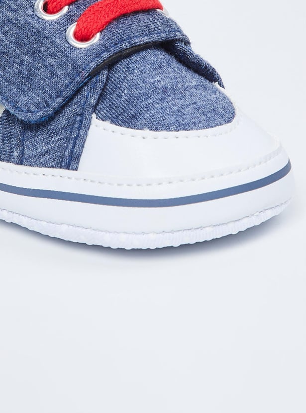 Boys Textured Velcro Strap Booties