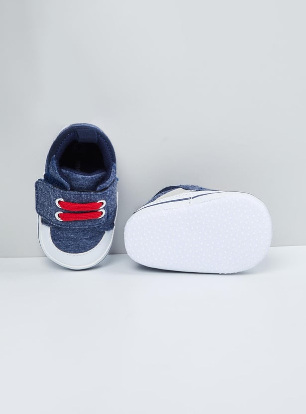 Boys Textured Velcro Strap Booties