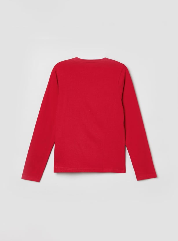 MAX Boys Printed Crew Neck T-shirt