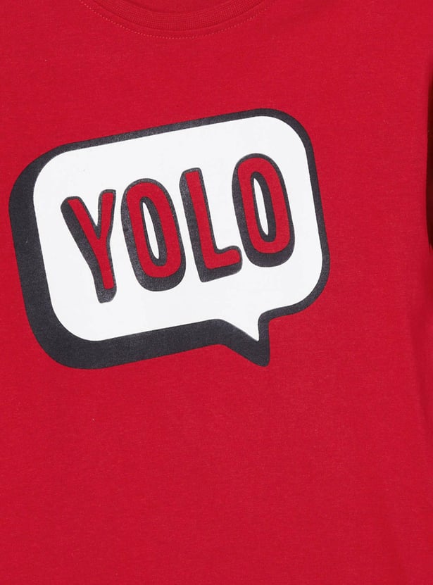 MAX Boys Printed Crew Neck T-shirt
