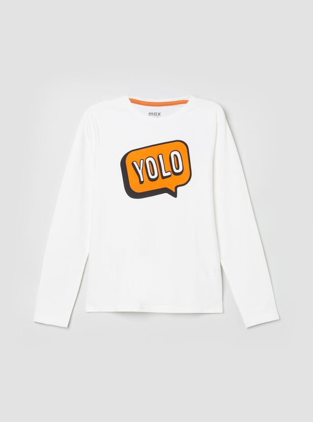 MAX Boys Printed Crew Neck T-shirt