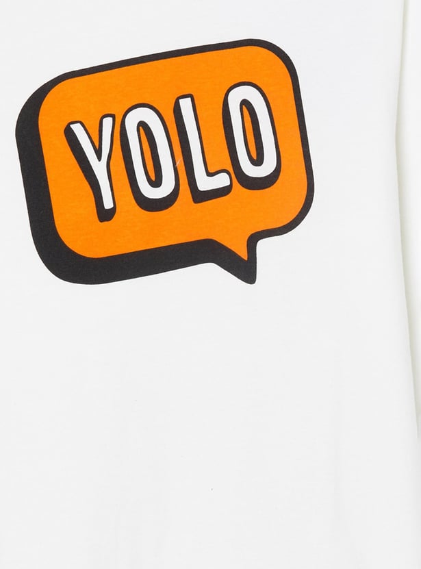 MAX Boys Printed Crew Neck T-shirt