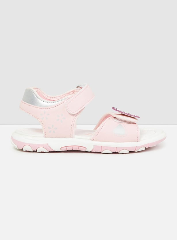 Girls Applique Detail Open-Toe Sandals