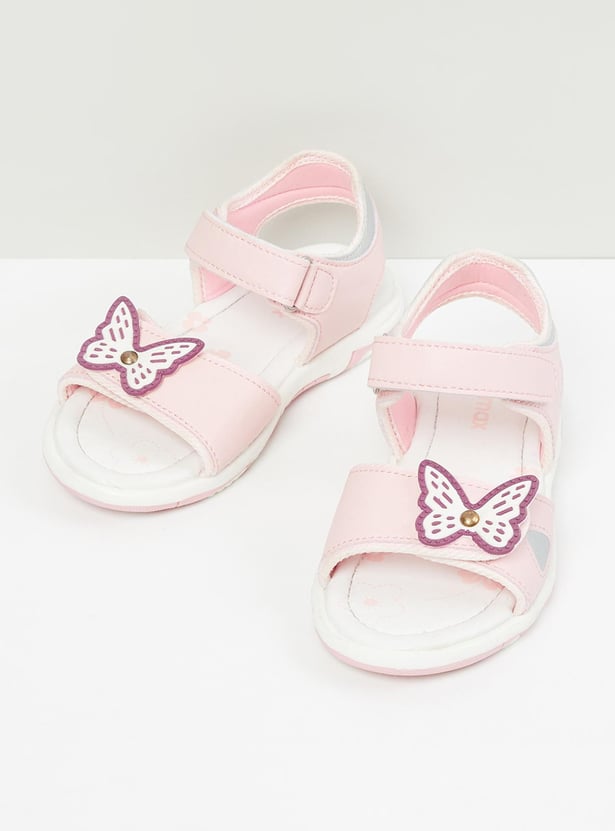 Girls Applique Detail Open-Toe Sandals