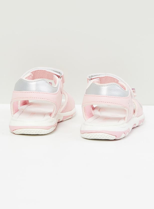 Girls Applique Detail Open-Toe Sandals