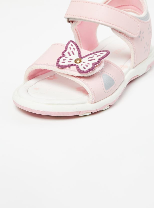 Girls Applique Detail Open-Toe Sandals