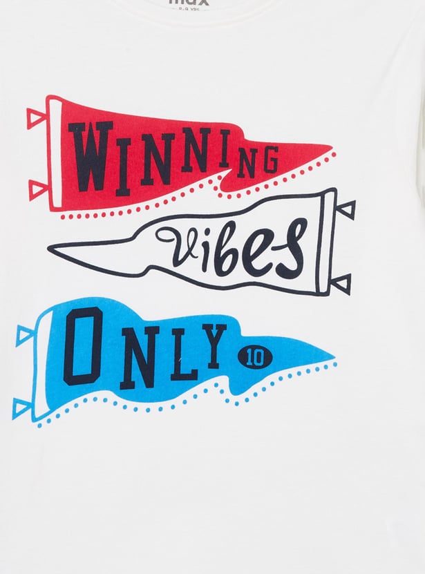 MAX Boys Printed Crew Neck T-shirt