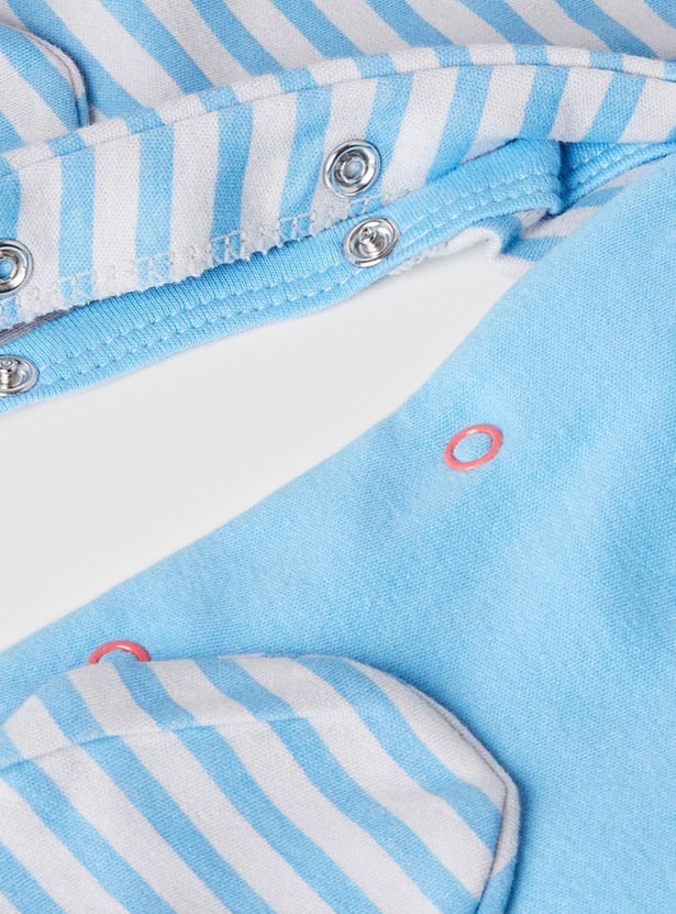 MAX Boys Striped Collared Sleepsuit