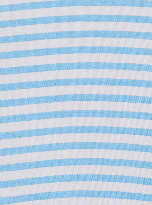 MAX Boys Striped Collared Sleepsuit