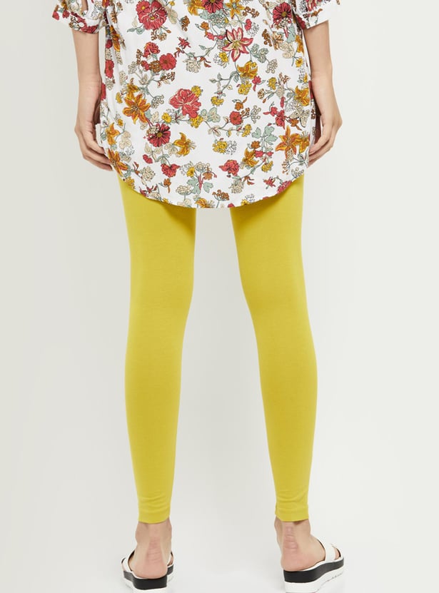 Women Solid Elasticated Leggings