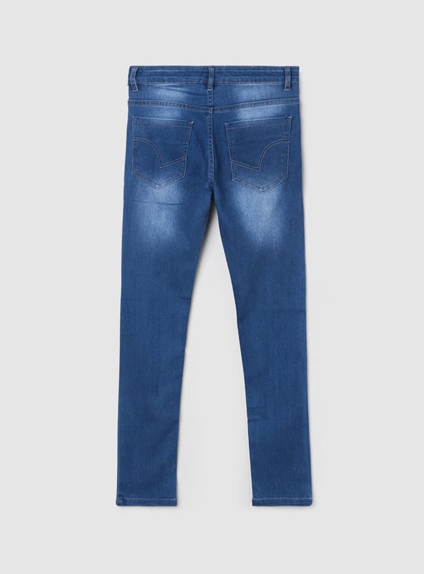 MAX Boys Stonewashed Slim Fit Jeans