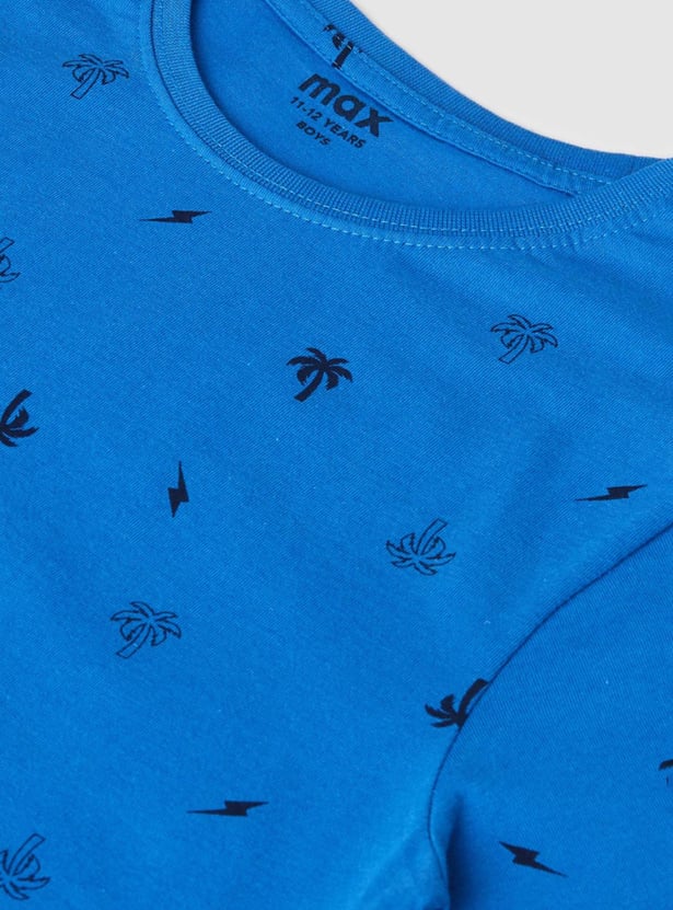 Boys Printed Crew Neck T-shirt