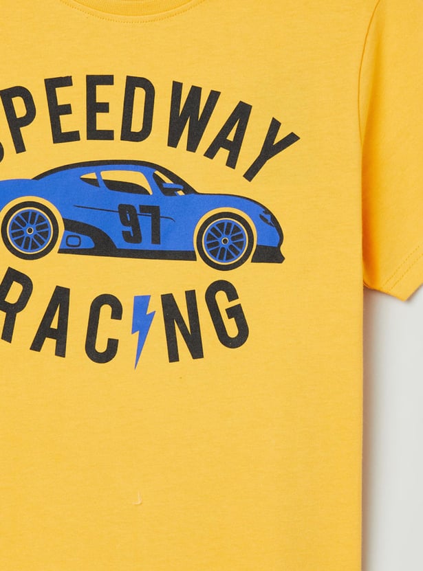MAX Boys Printed Crew Neck T-shirt